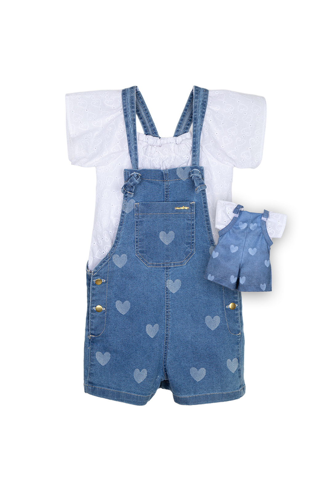 Conjunto jardineira Heart Conjunto jardineira Heart