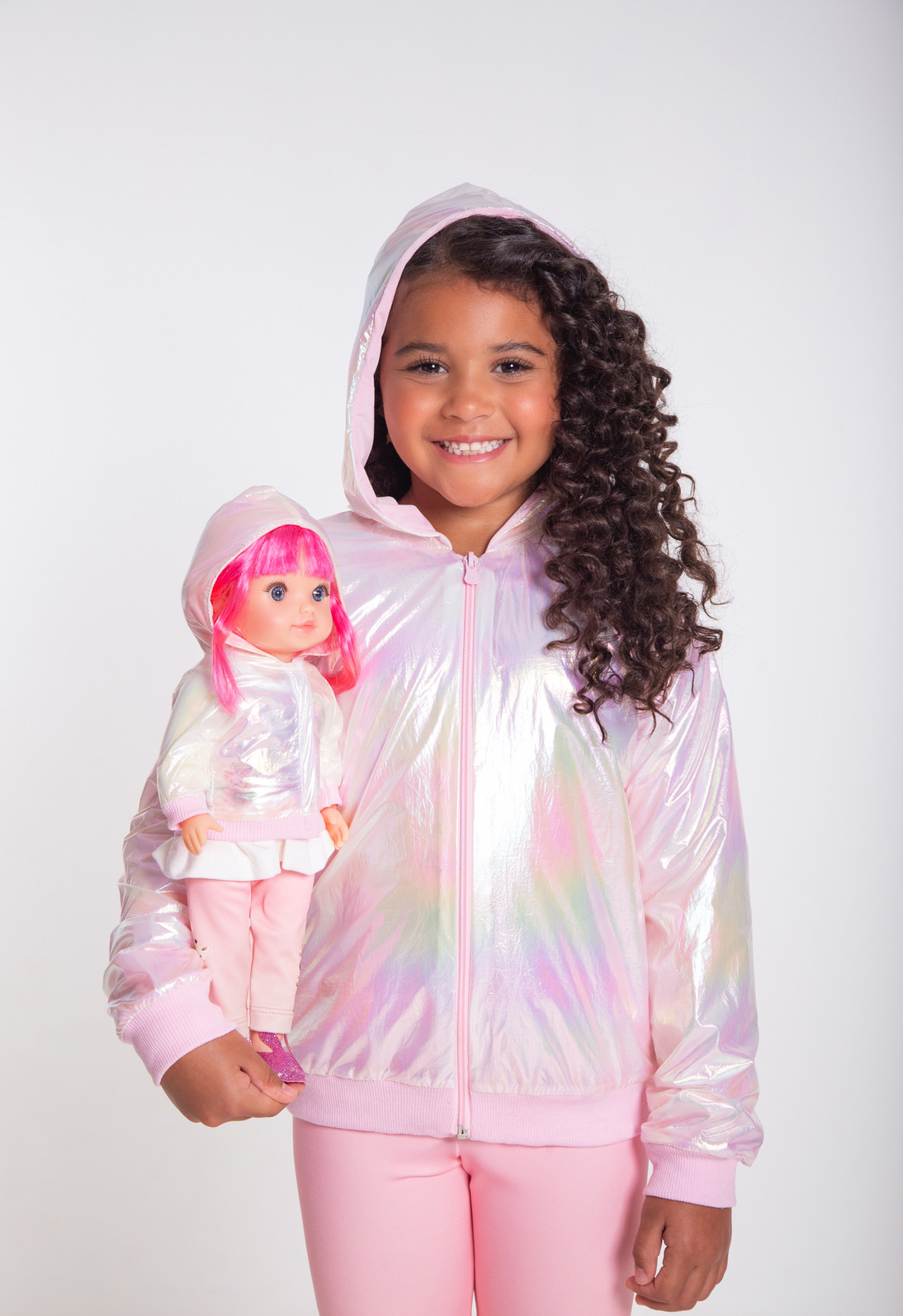 Jaqueta holográfica forrada