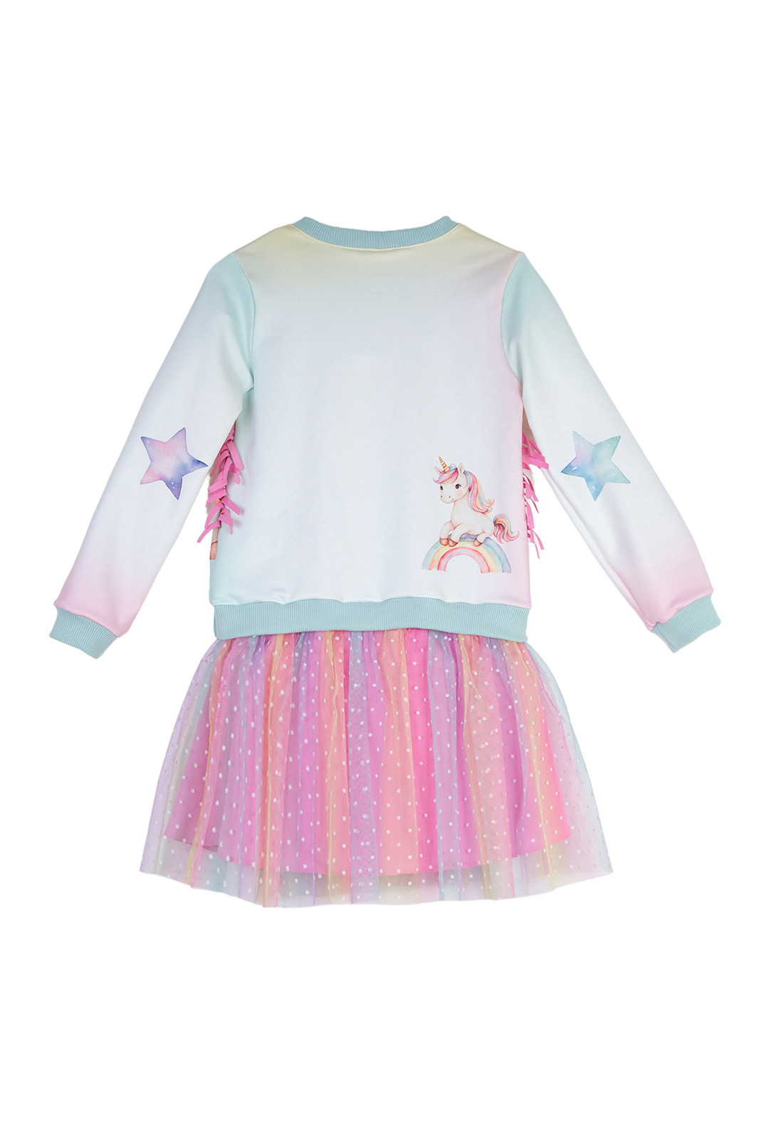 Conjunto unicórnio com saia tule
