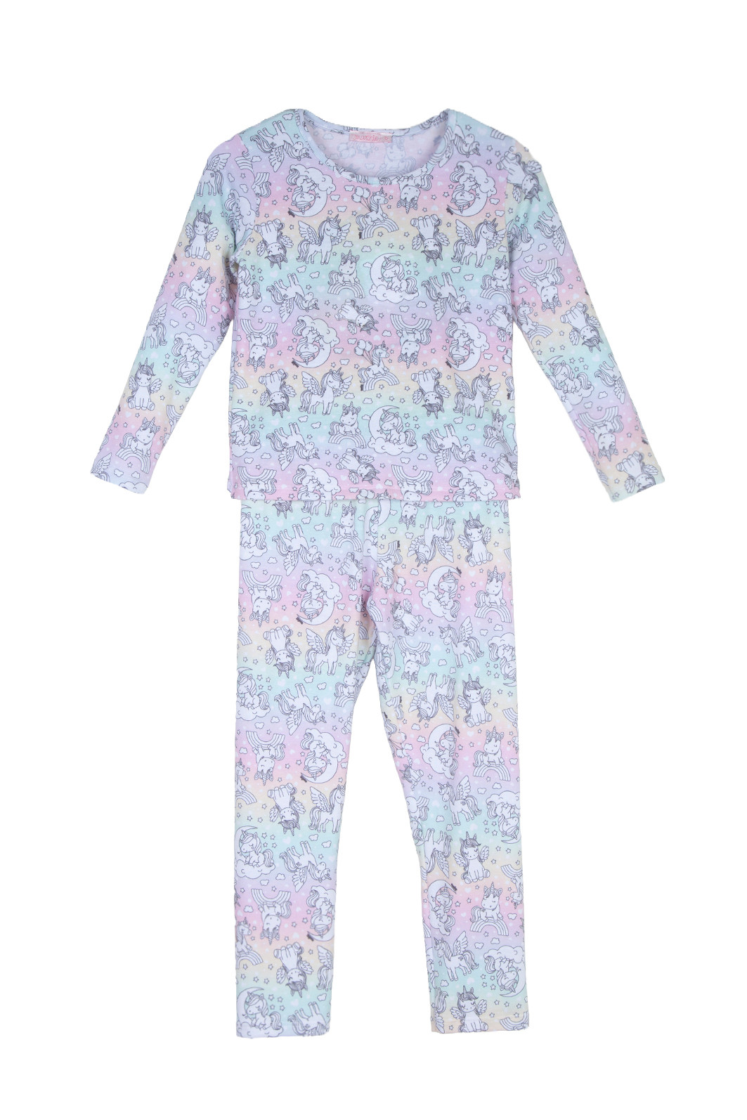 Pijama unicórnio para colorir
