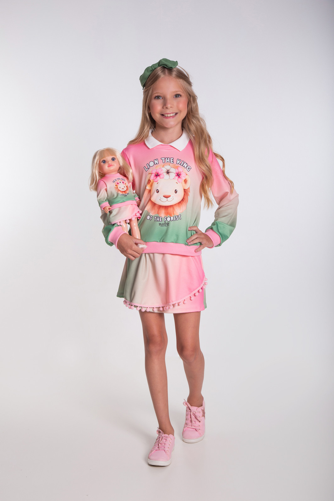 Conjunto Lion shorts saia