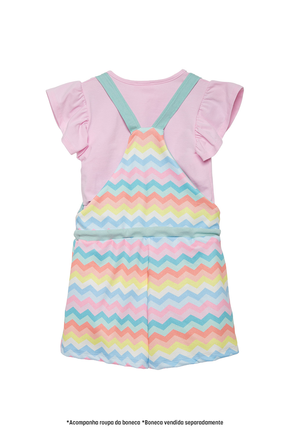 Conjunto jardineira unicórnio