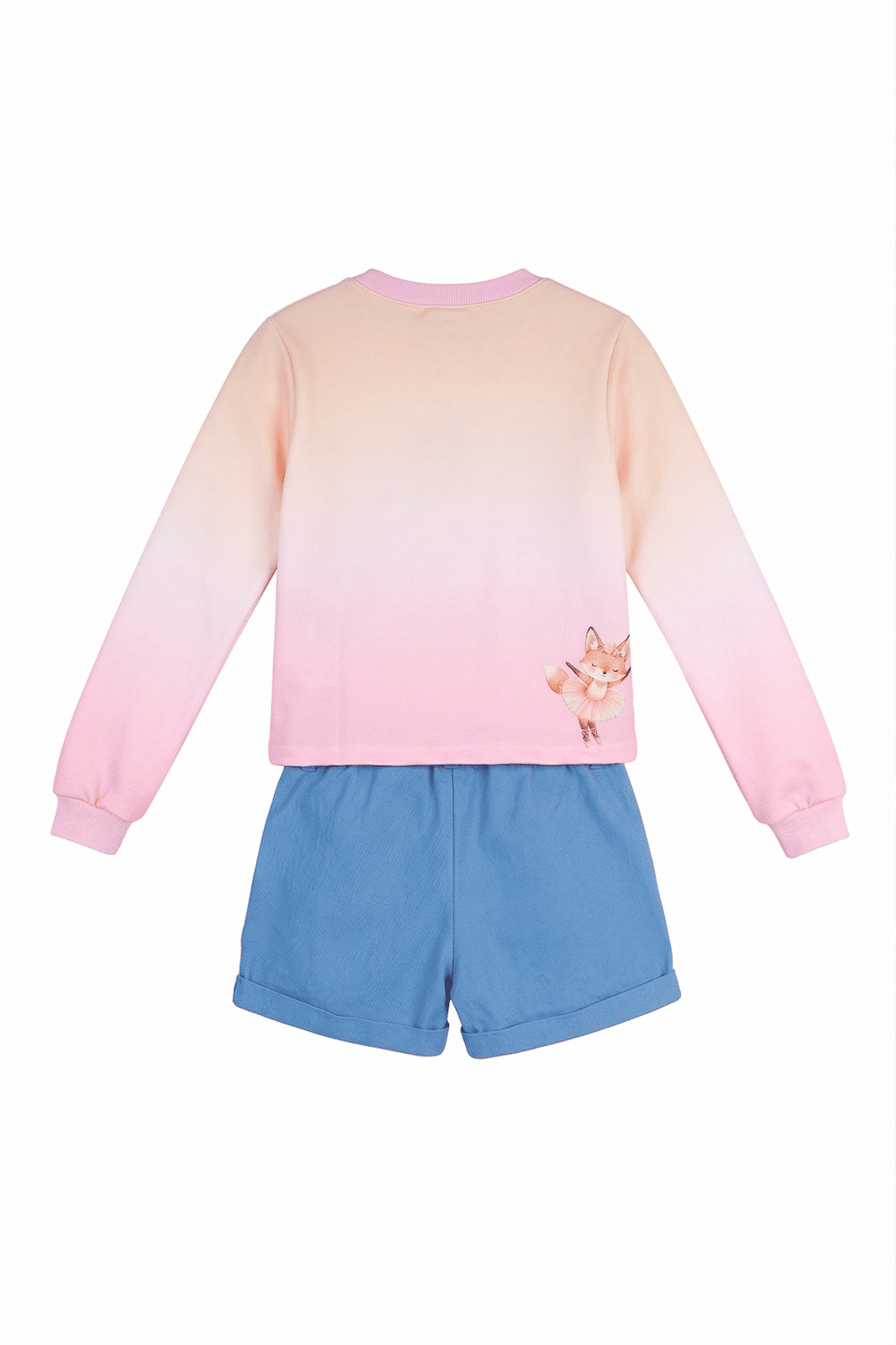 Conjunto dance com shorts chambray
