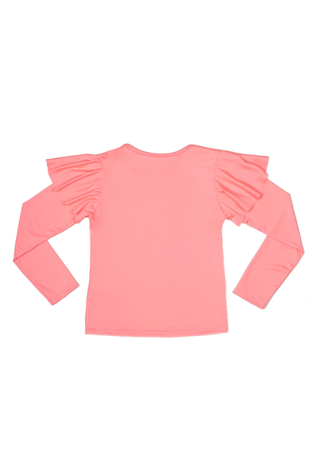 Blusa Infantil com Proteção UV 50+ Coral com Babados Blusa Infantil com Proteção UV 50+ Coral com Babados