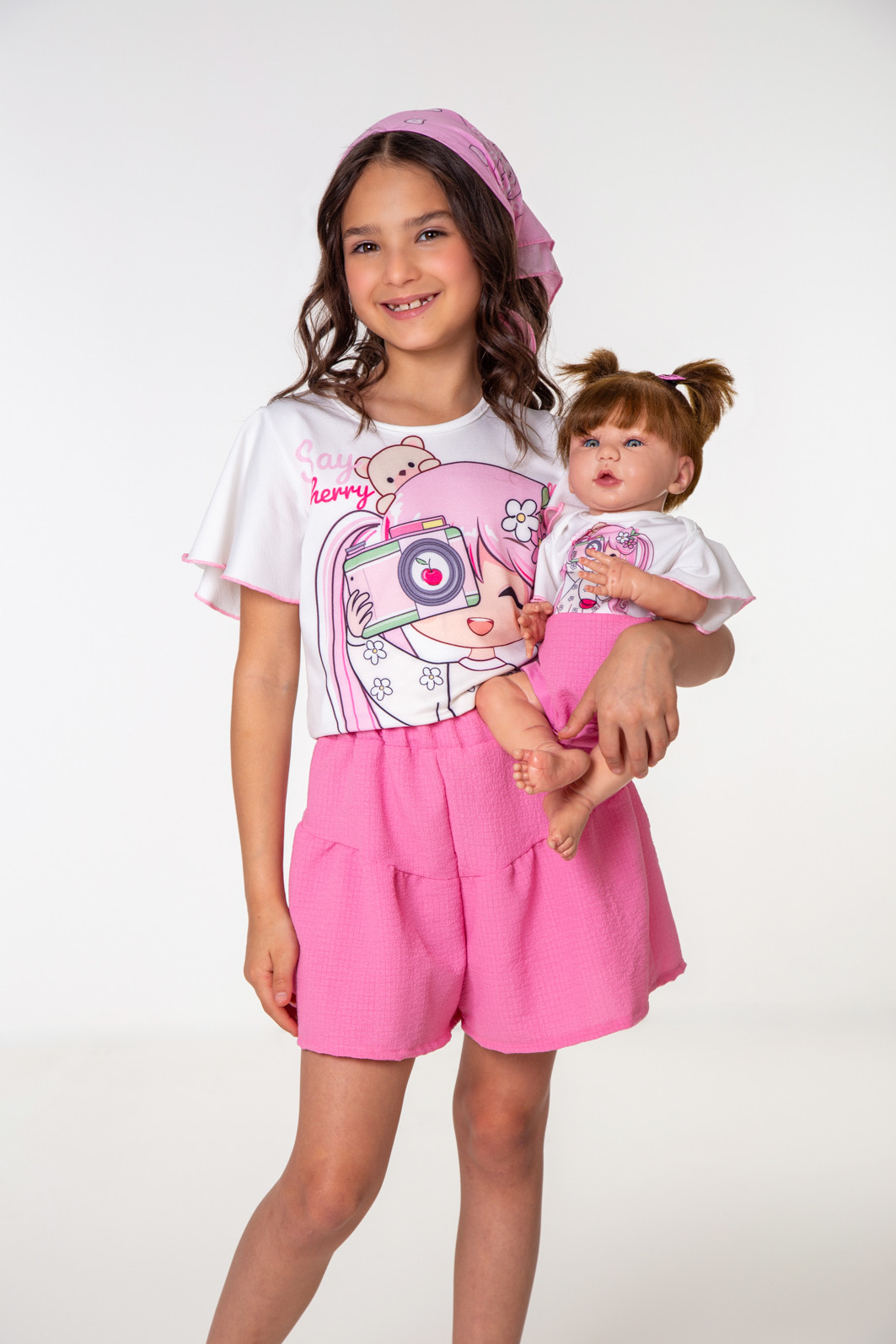 Conjunto Say Cherry com shorts (forro justo no shorts) Conjunto Say Cherry com shorts (forro justo no shorts)