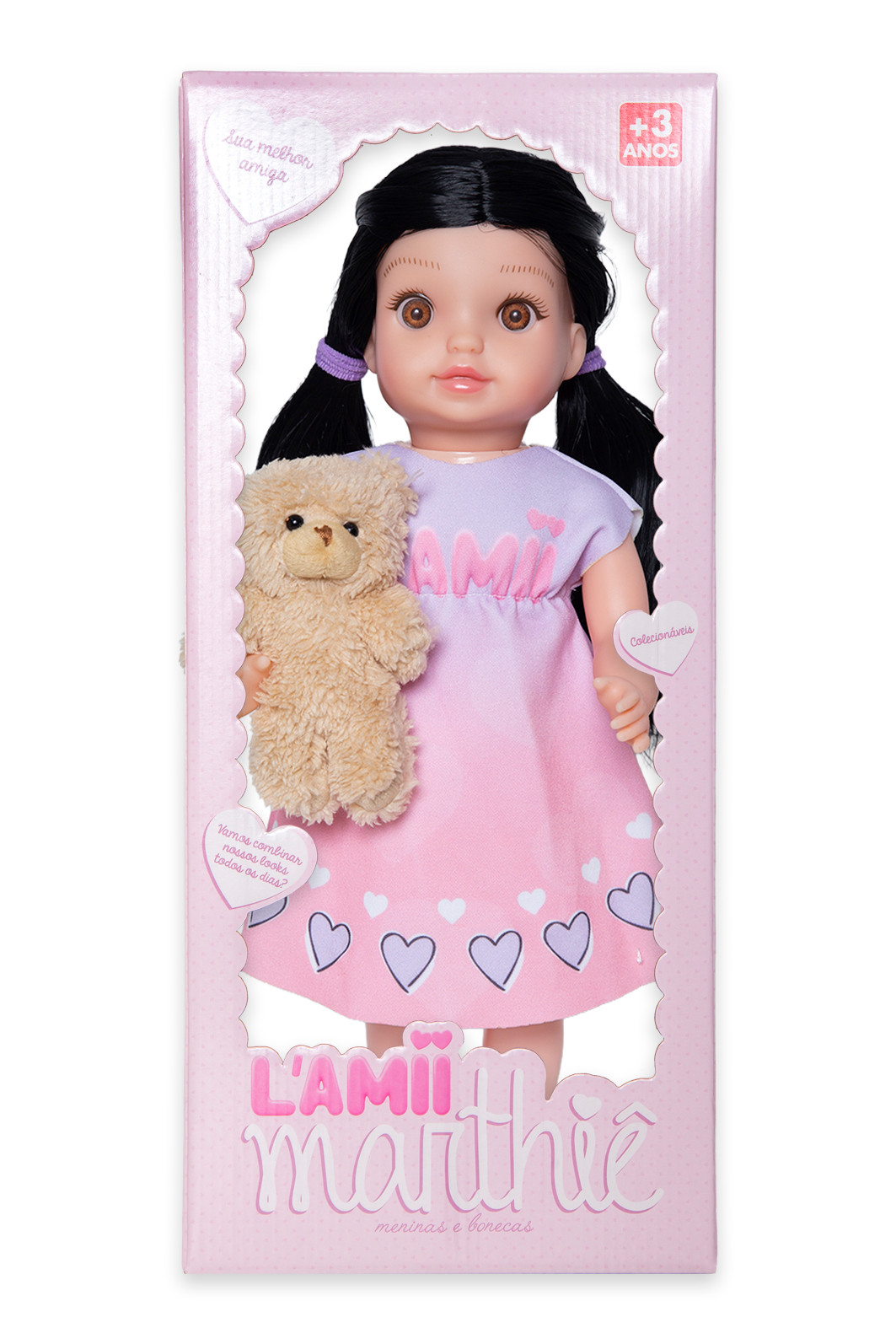 Boneca Vitória (Cabelo Preto e Olho Castanho)