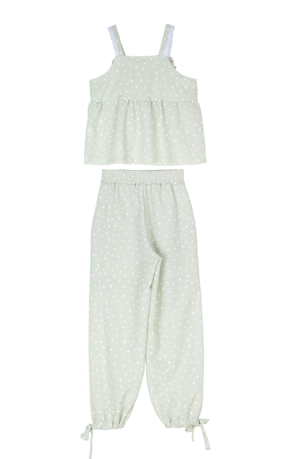 Conjunto corações viscose