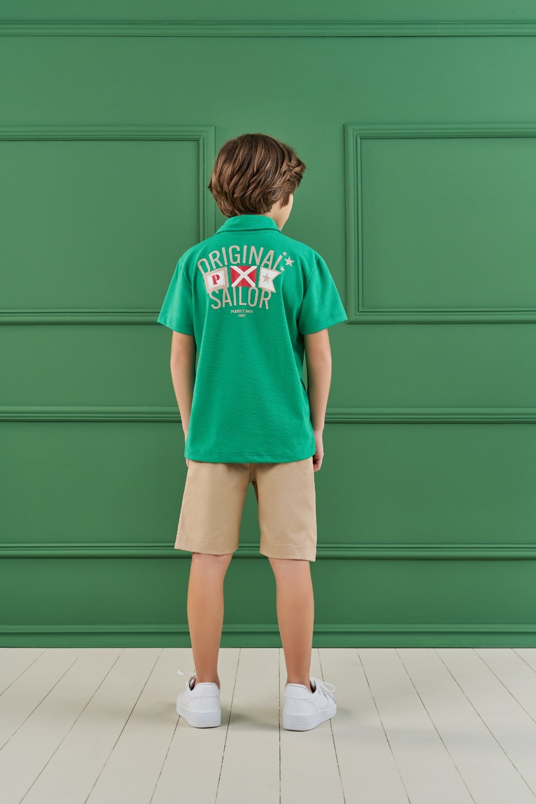 CONJUNTO POLO EM PIQUET E SHORT EM SARJA