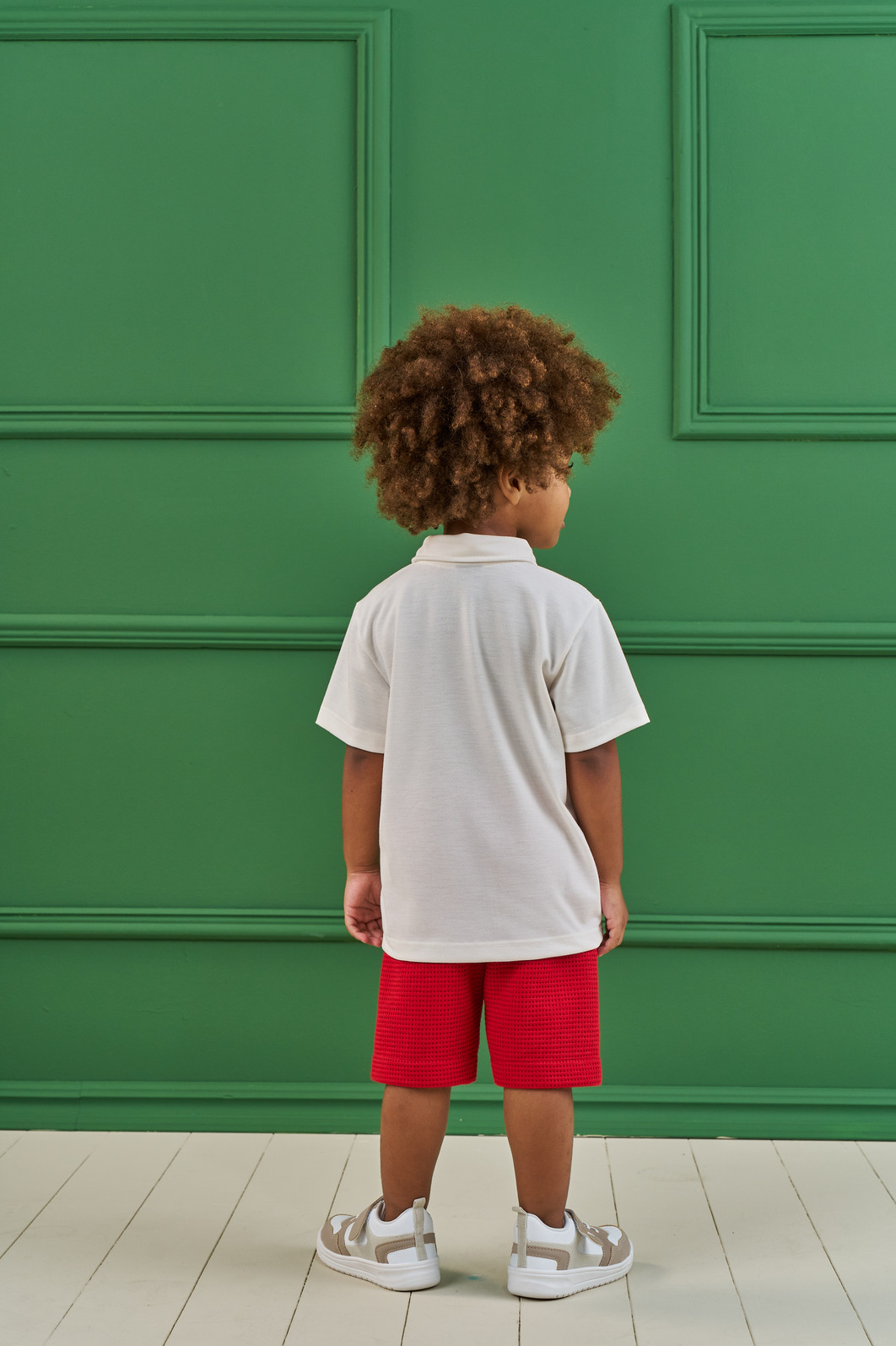 CONJUNTO POLO EM PIQUET E SHORT EM MALHA WAFFLE