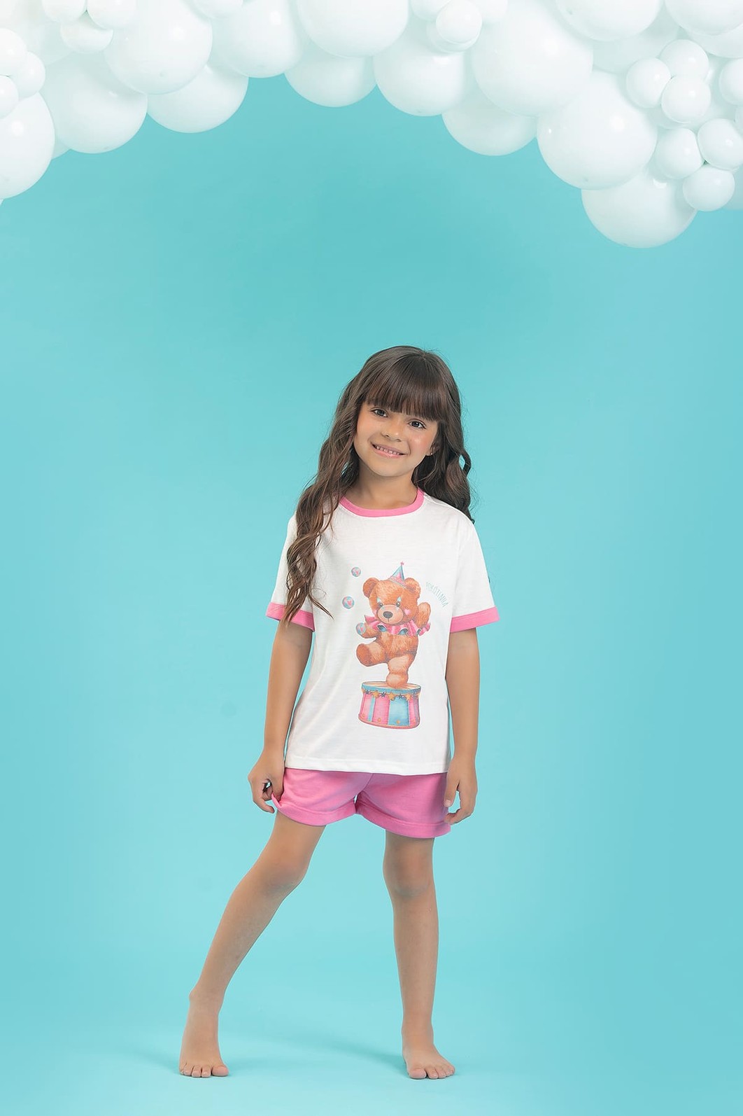 CONJUNTO PIJAMA BLUSA E SHORTS EM MEIA MALHA PV CONJUNTO PIJAMA BLUSA E SHORTS EM MEIA MALHA PV