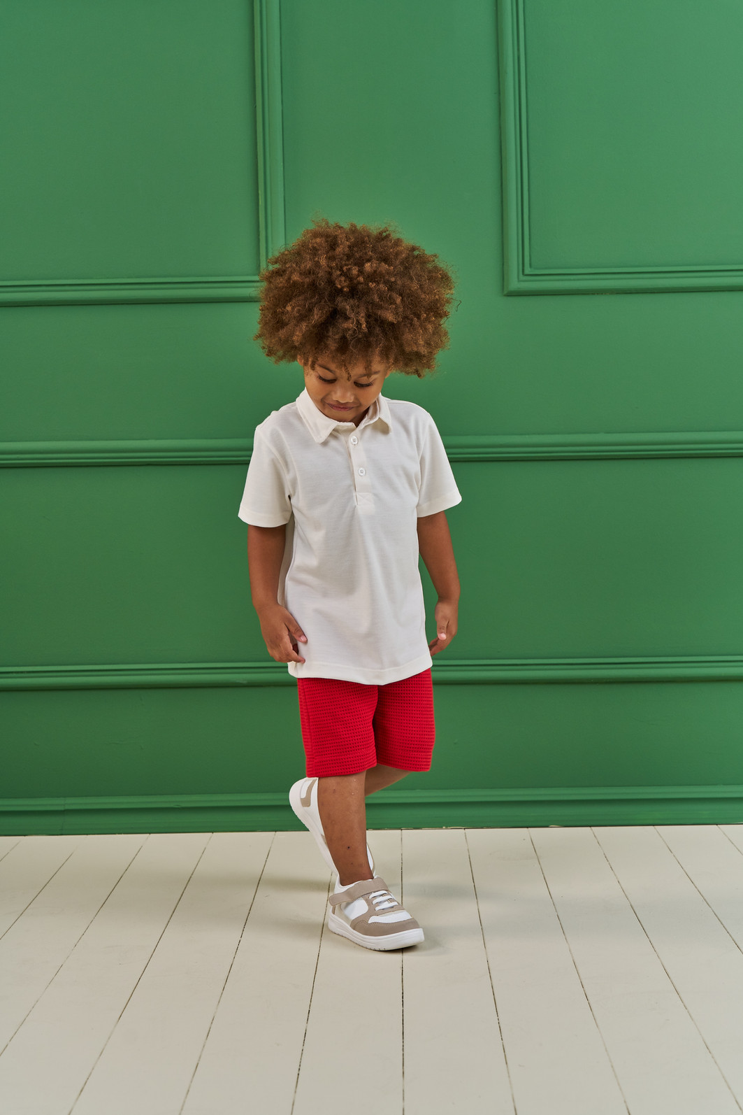 CONJUNTO POLO EM PIQUET E SHORT EM MALHA WAFFLE