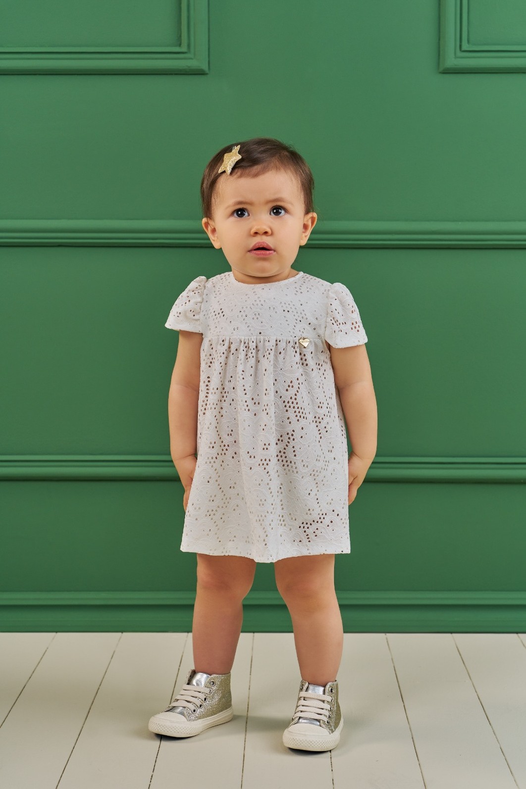 CONJUNTO VESTIDO E CALCINHA SHORTS EM LAISE