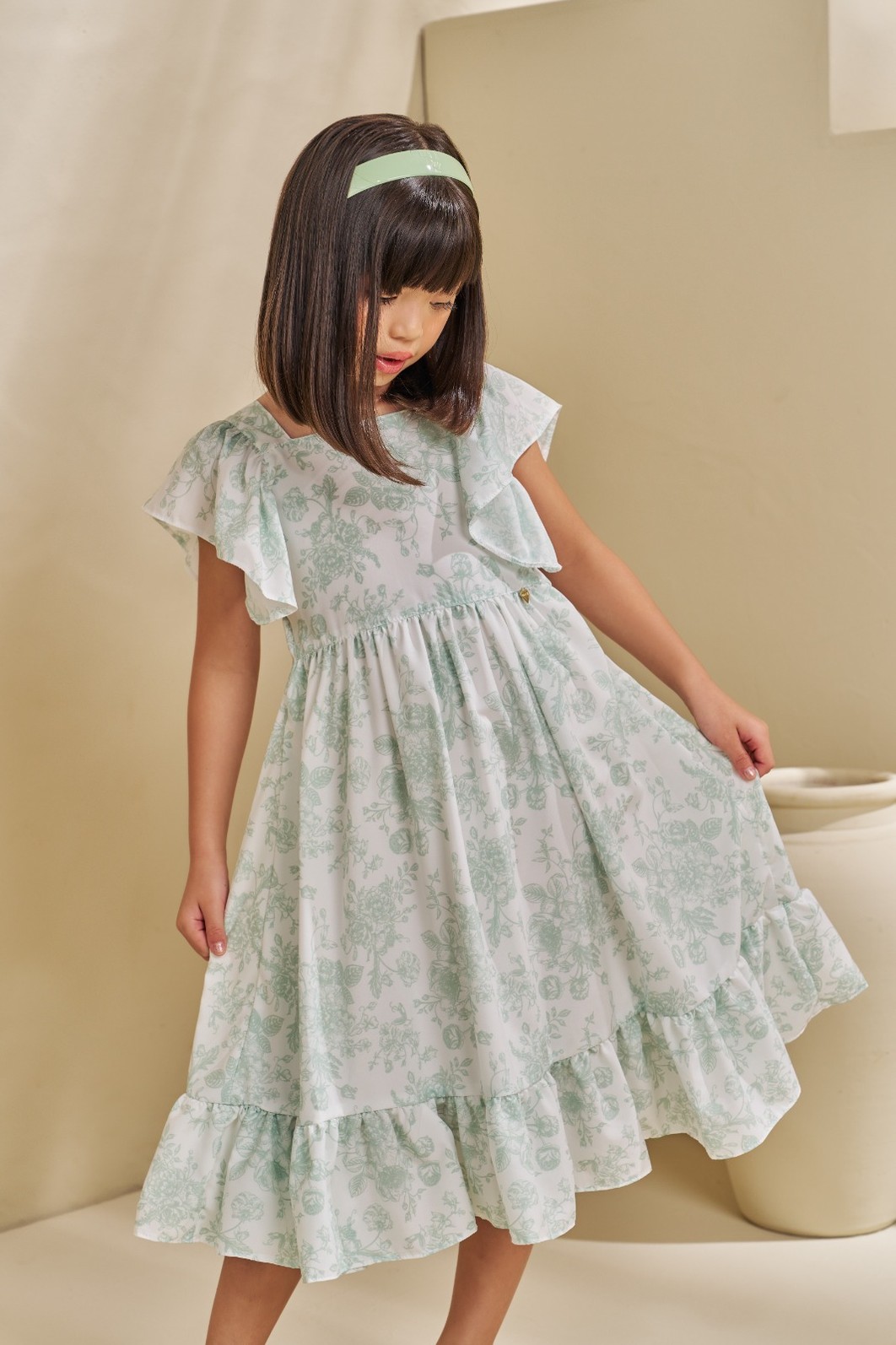 VESTIDO MIDI EM OLÍMPIA SANTORINI VESTIDO MIDI EM OLÍMPIA SANTORINI