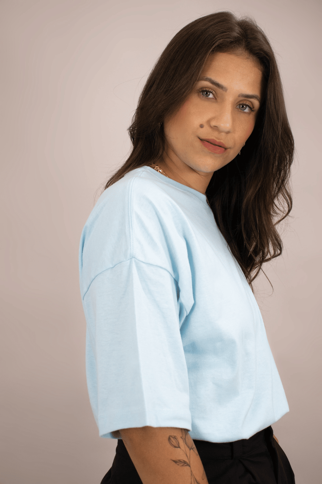 T-shirt Oversized Lisa Azul Luxo Urbano