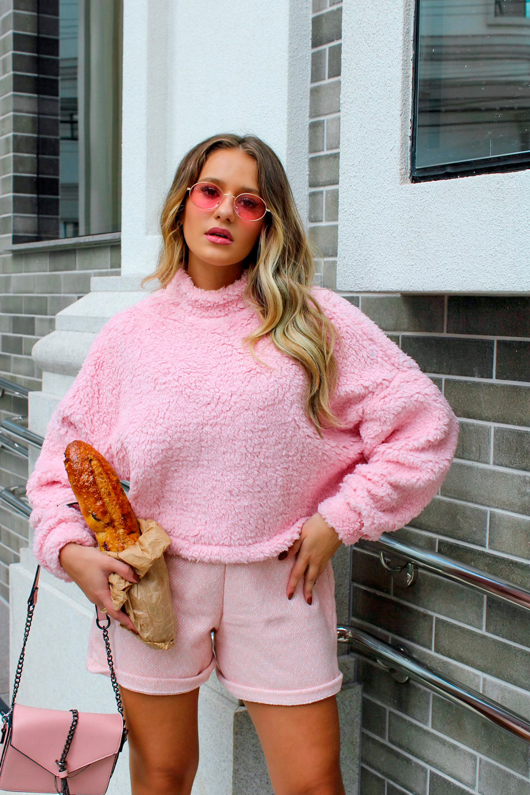 Shorts Tweed Tati Rosa Luxo Urbano