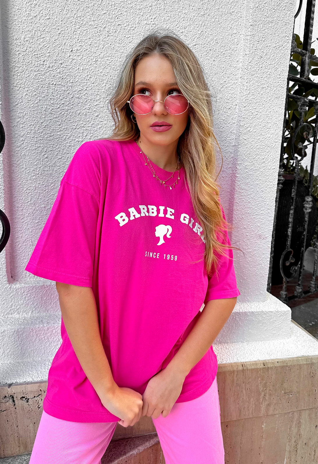 T-shirt Feminina Oversized Barbie Luxo Urbano