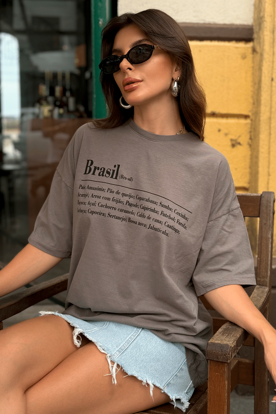 T-shirt Oversized Brasil Luxo Urbano