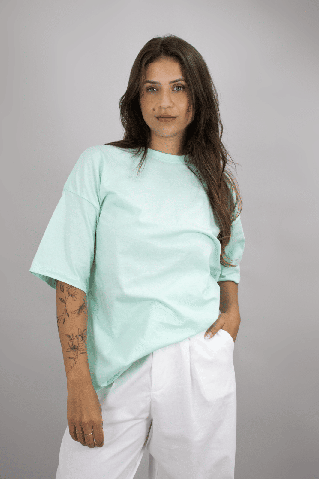 T-shirt Oversized Lisa Verde Luxo Urbano