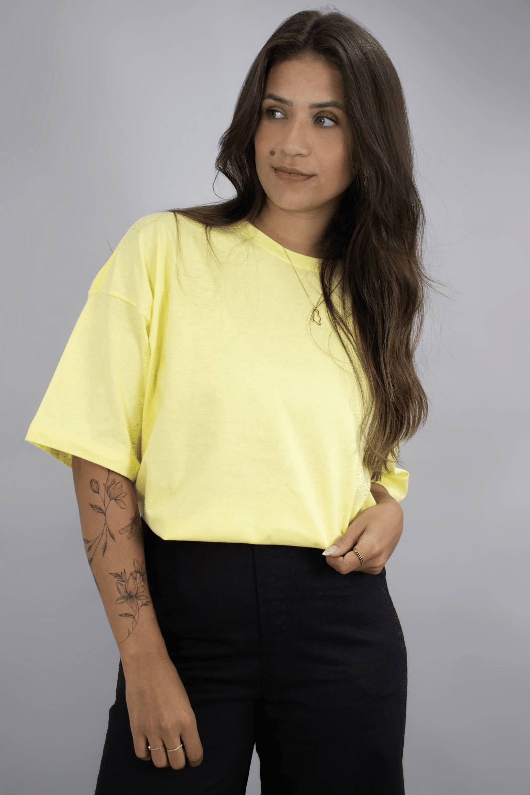 T-shirt Oversized Lisa Amarelo Luxo Urbano