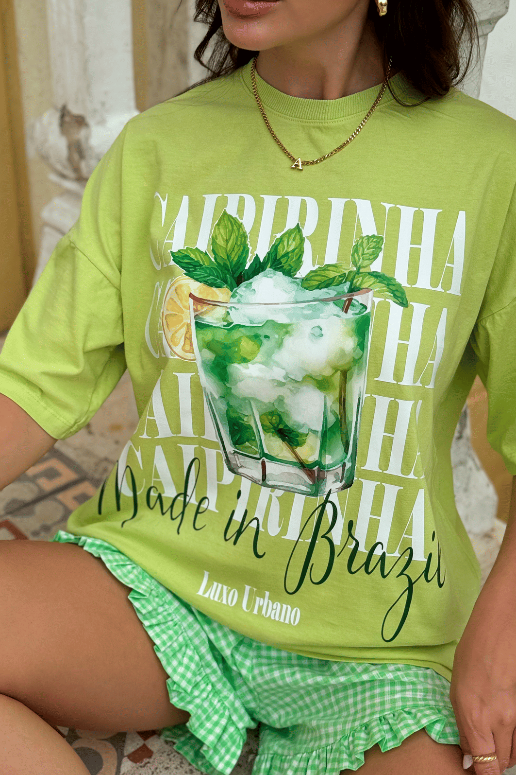 T-shirt Oversized Caipirinha Luxo Urbano