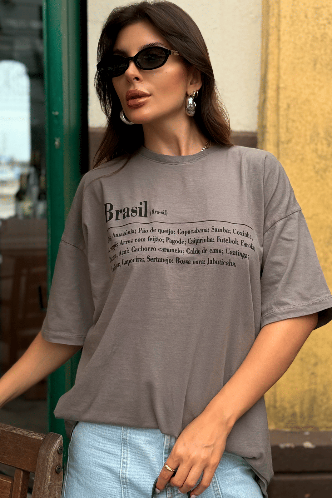 T-shirt Oversized Brasil Luxo Urbano