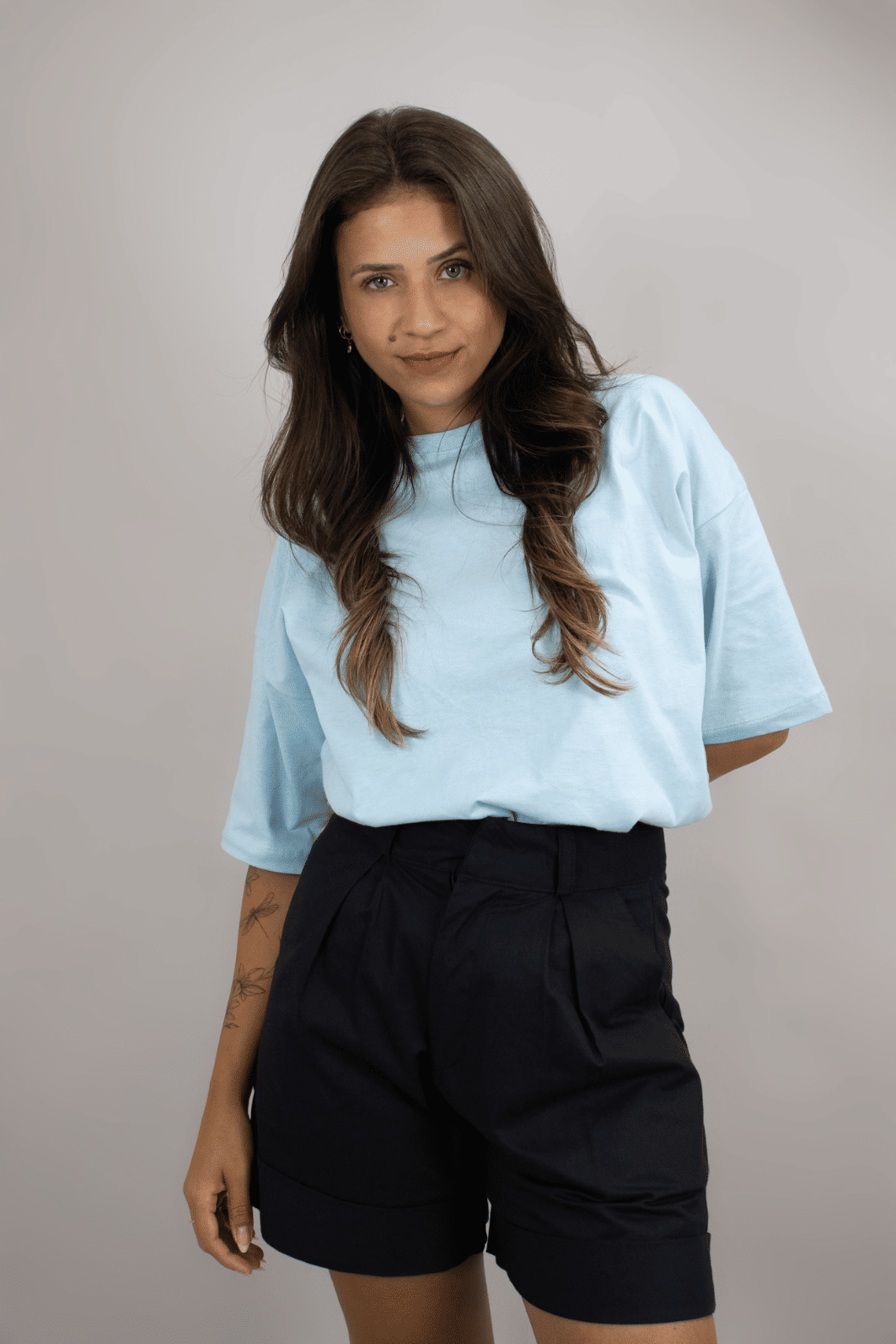 T-shirt Oversized Lisa Azul Luxo Urbano