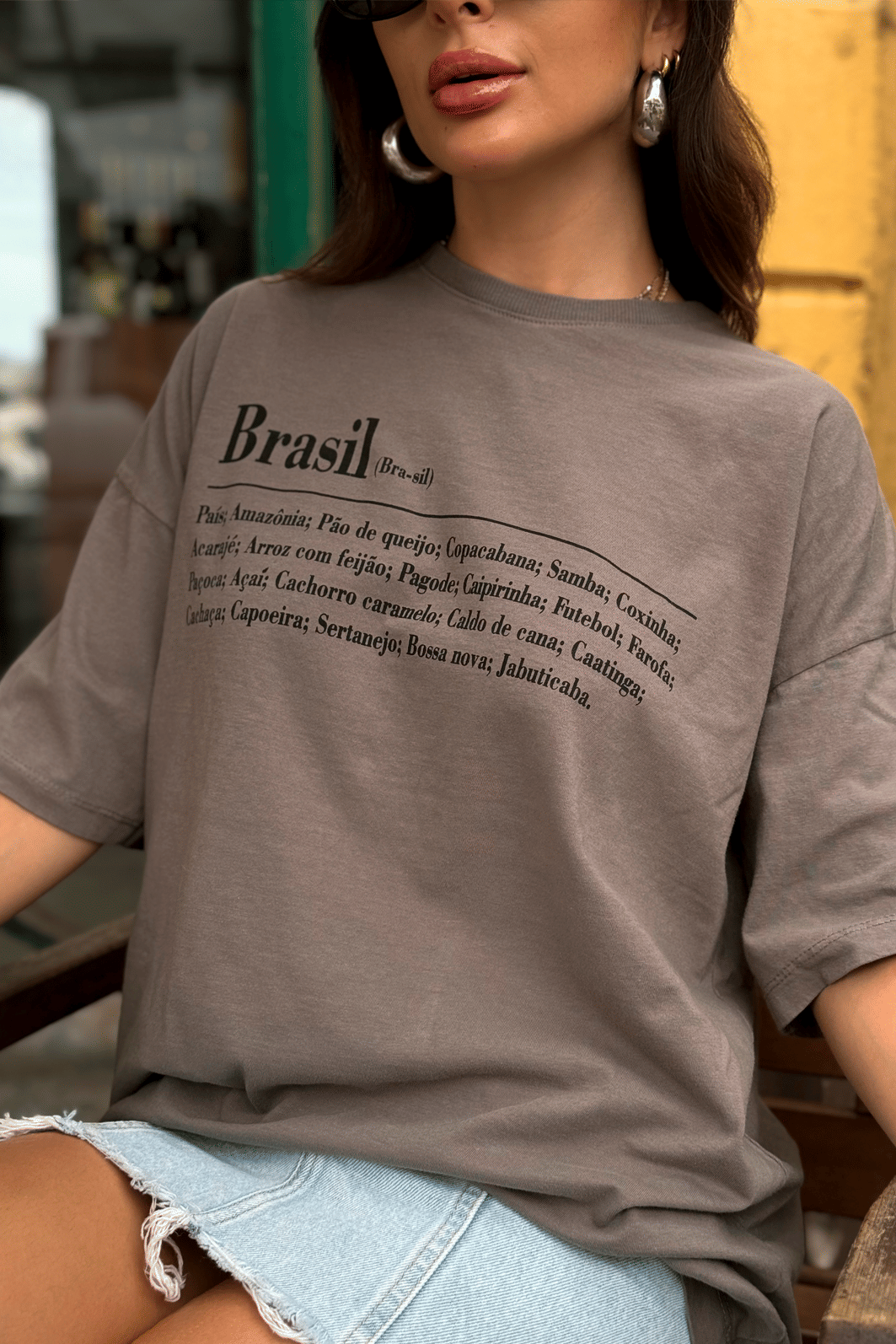 T-shirt Oversized Brasil Luxo Urbano