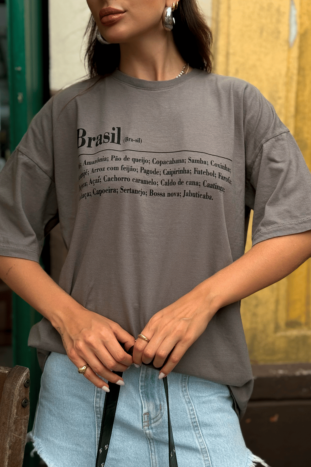 T-shirt Oversized Brasil Luxo Urbano