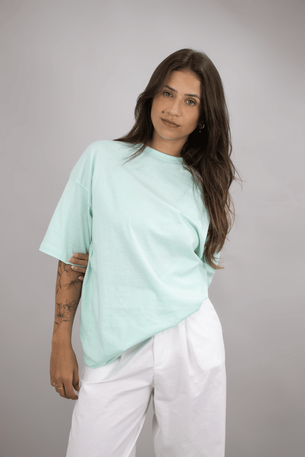 T-shirt Oversized Lisa Verde Luxo Urbano