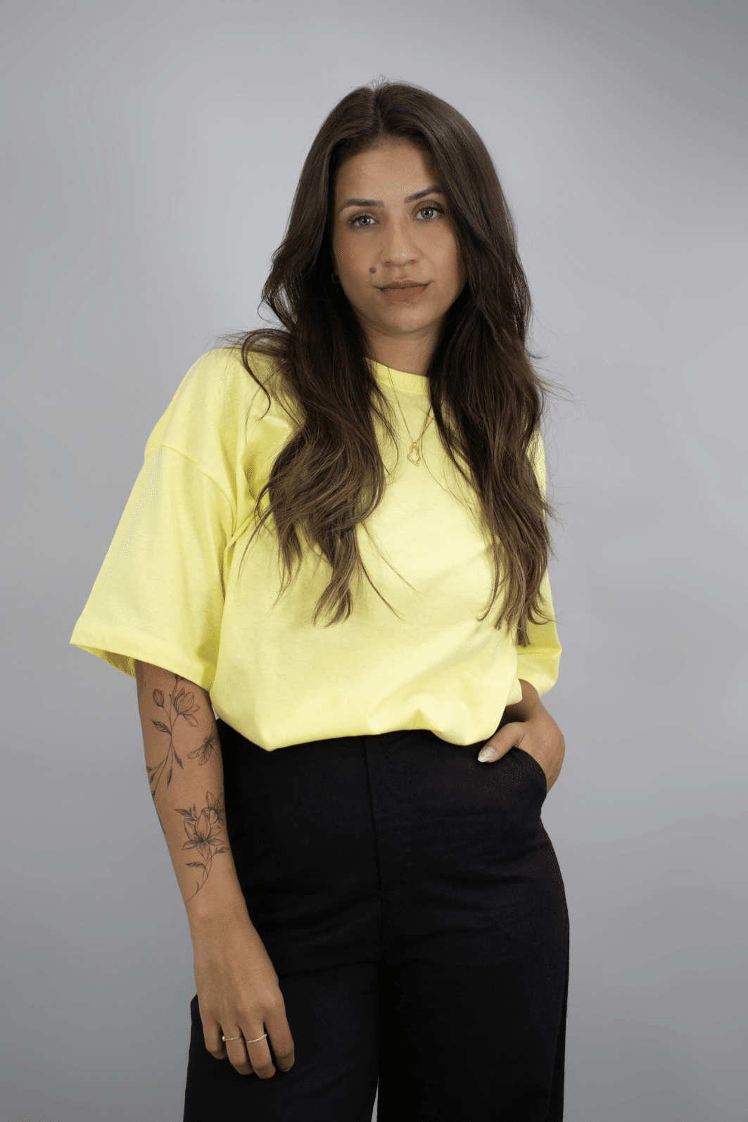 T-shirt Oversized Lisa Amarelo Luxo Urbano
