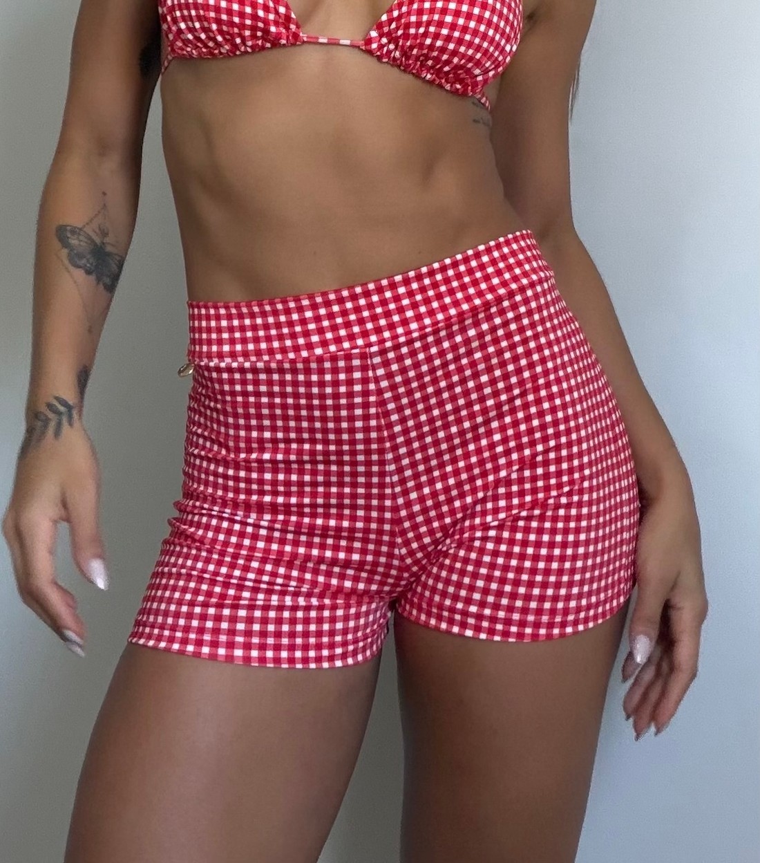 short Kini Xadrez Bardot short Kini Xadrez Bardot
