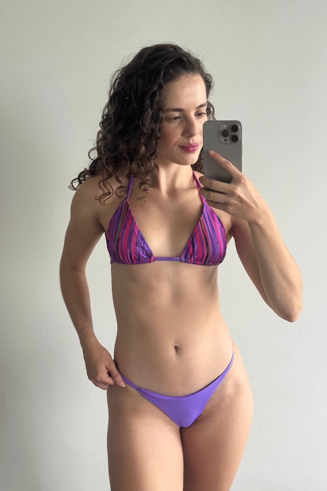 Cortininha Móvel Tria + Calcinha Dupla Lavanda