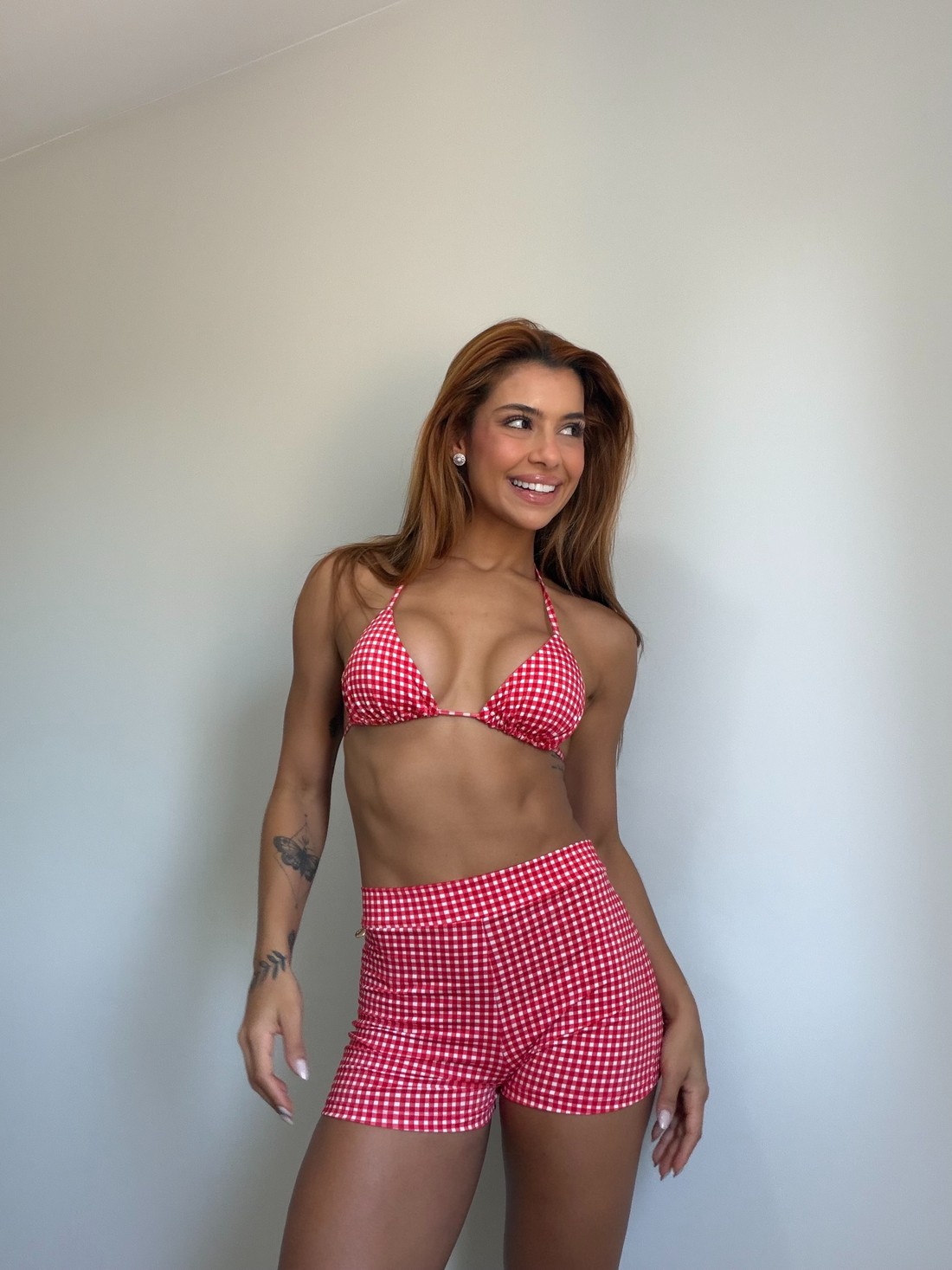 short Kini Xadrez Bardot short Kini Xadrez Bardot