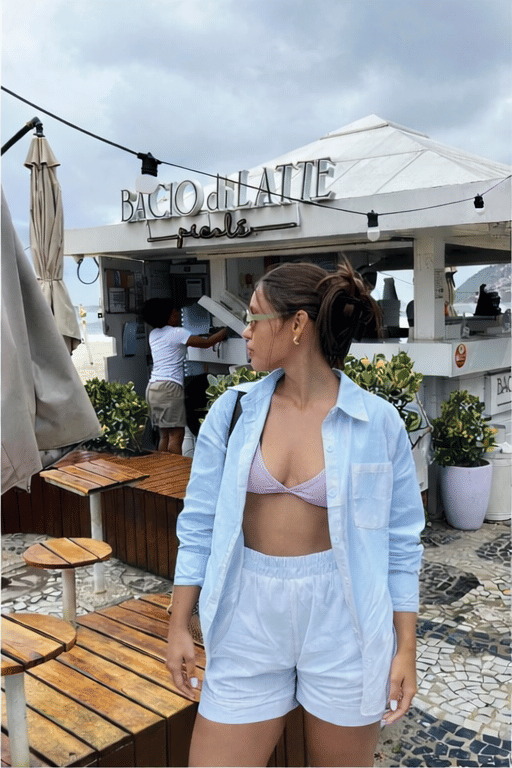 Conjunto Francesca Short Azul