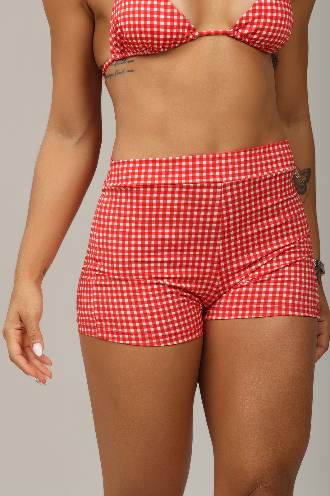 shorts Kini Xadrez Bardot shorts Kini Xadrez Bardot