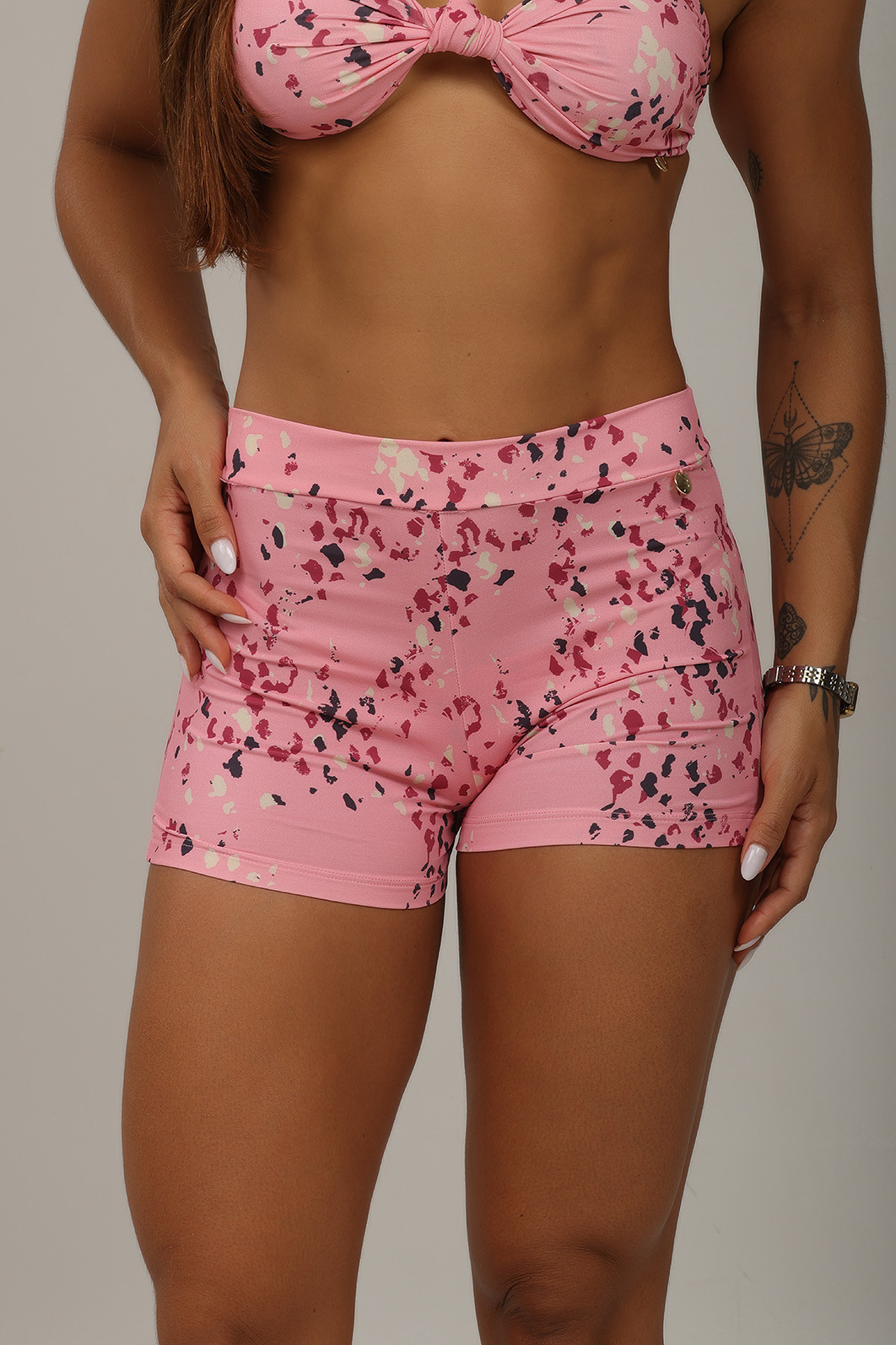 shorts Kini Guepardo Rosa shorts Kini Guepardo Rosa
