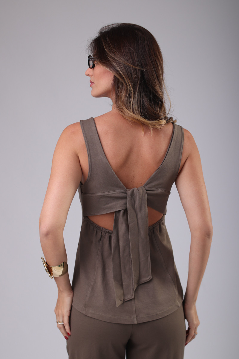 BLUSA FIORI VERDE FÓSSIL