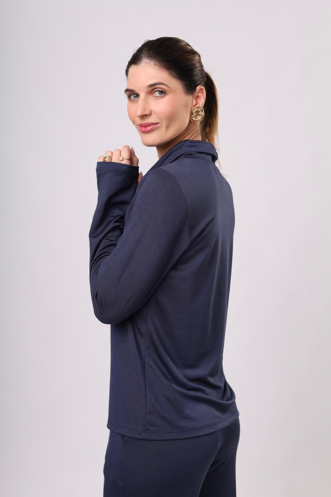 BLUSA GOLA CASA VELATO - MARINHO BLUSA GOLA CASA VELATO - MARINHO