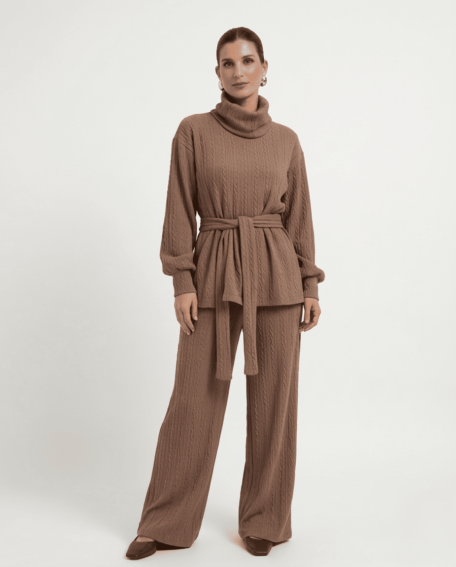 CONJUNTO GOLA ALTA TRAMA NUDE CONJUNTO GOLA ALTA TRAMA NUDE