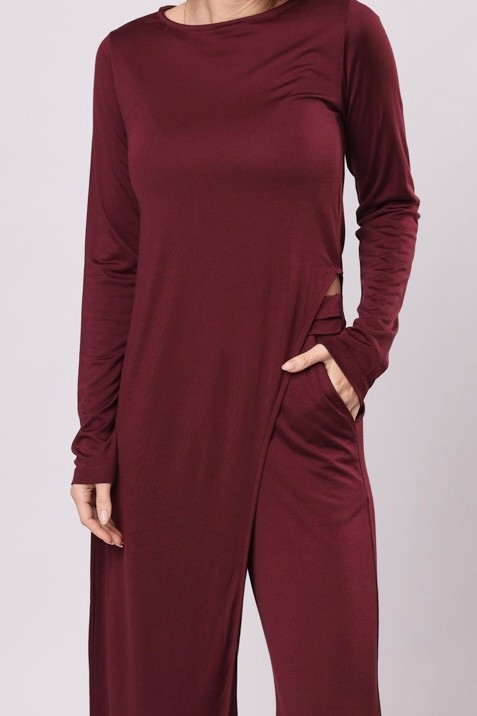 CONJUNTO ASSIMÉTRICO CASA VELATO - CEREJA LAQUEADA - Calça + Blusa Assimétrica CONJUNTO ASSIMÉTRICO CASA VELATO - CEREJA LAQUEADA - Calça + Blusa Assimétrica