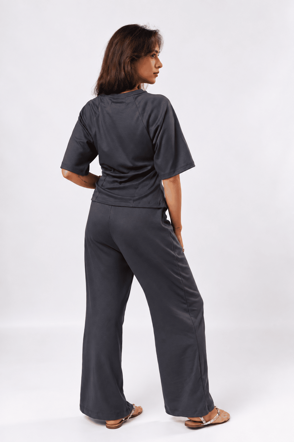 CALÇA PANTALONA ALGODÃO PIMA - CHUMBO CALÇA PANTALONA ALGODÃO PIMA - CHUMBO