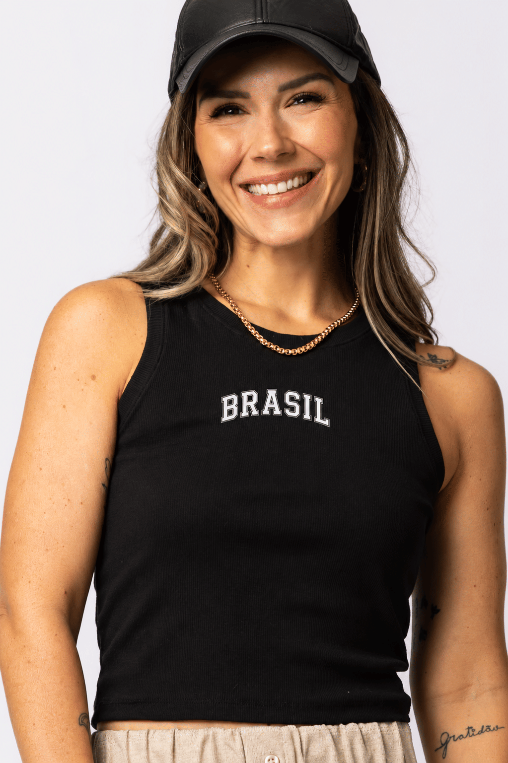 REGATA CROPPED BRASIL PRETA REGATA CROPPED BRASIL PRETA