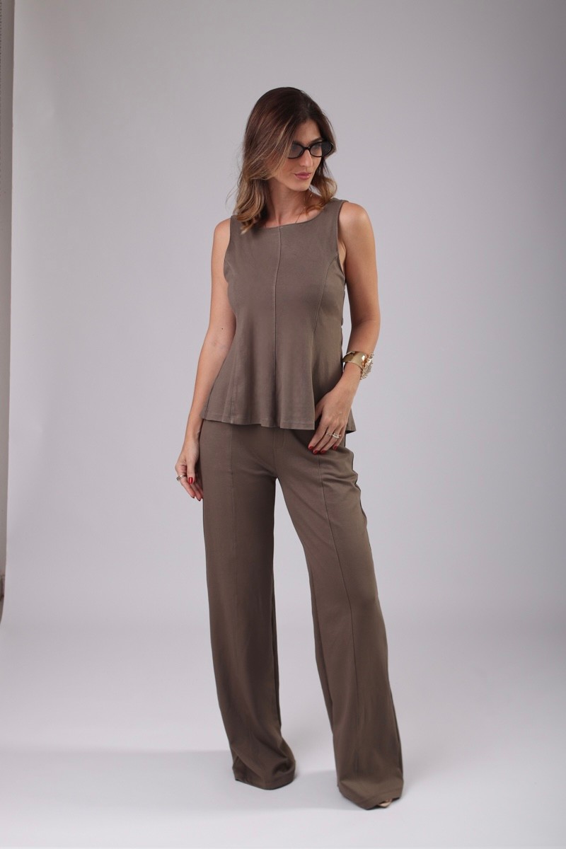 BLUSA FIORI VERDE FÓSSIL
