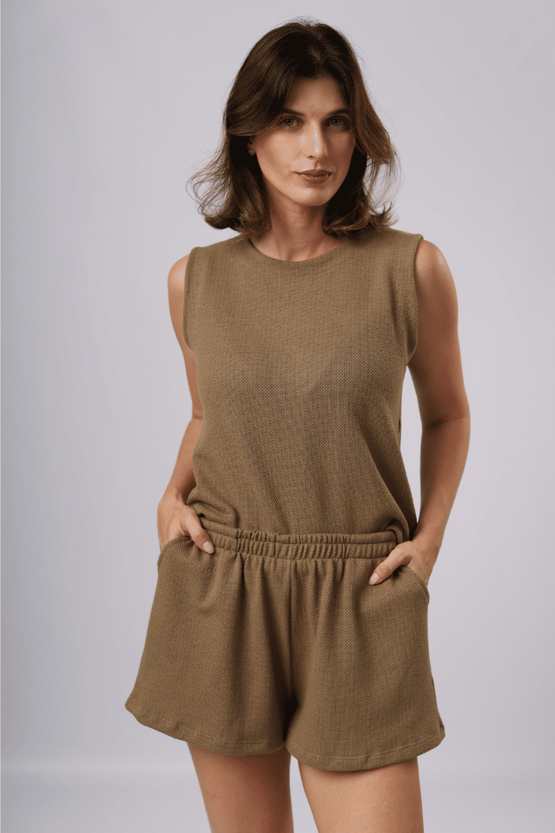 TRIO SHORTS PANNA OLIVE