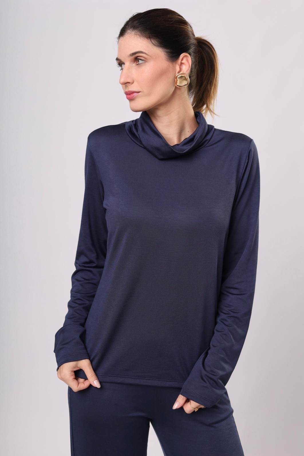 BLUSA GOLA CASA VELATO - MARINHO BLUSA GOLA CASA VELATO - MARINHO