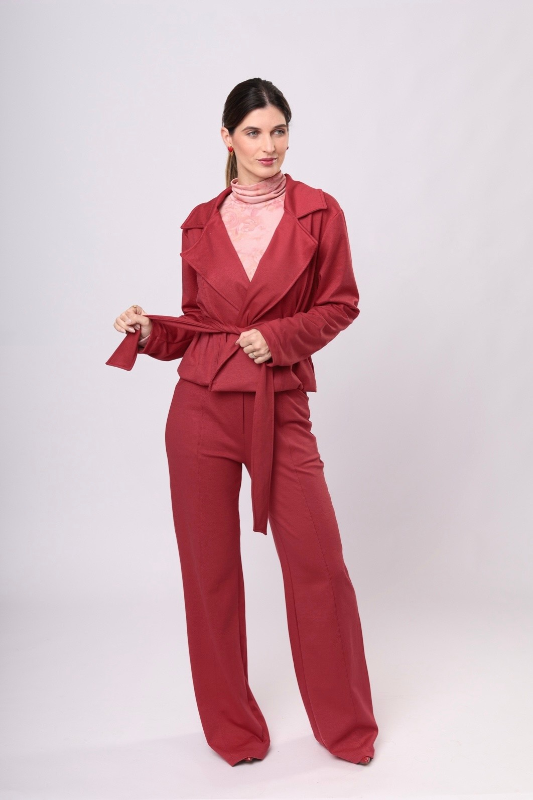 CALÇA SIGNATURE - BOLSO BORDADO - Vermelho Beso