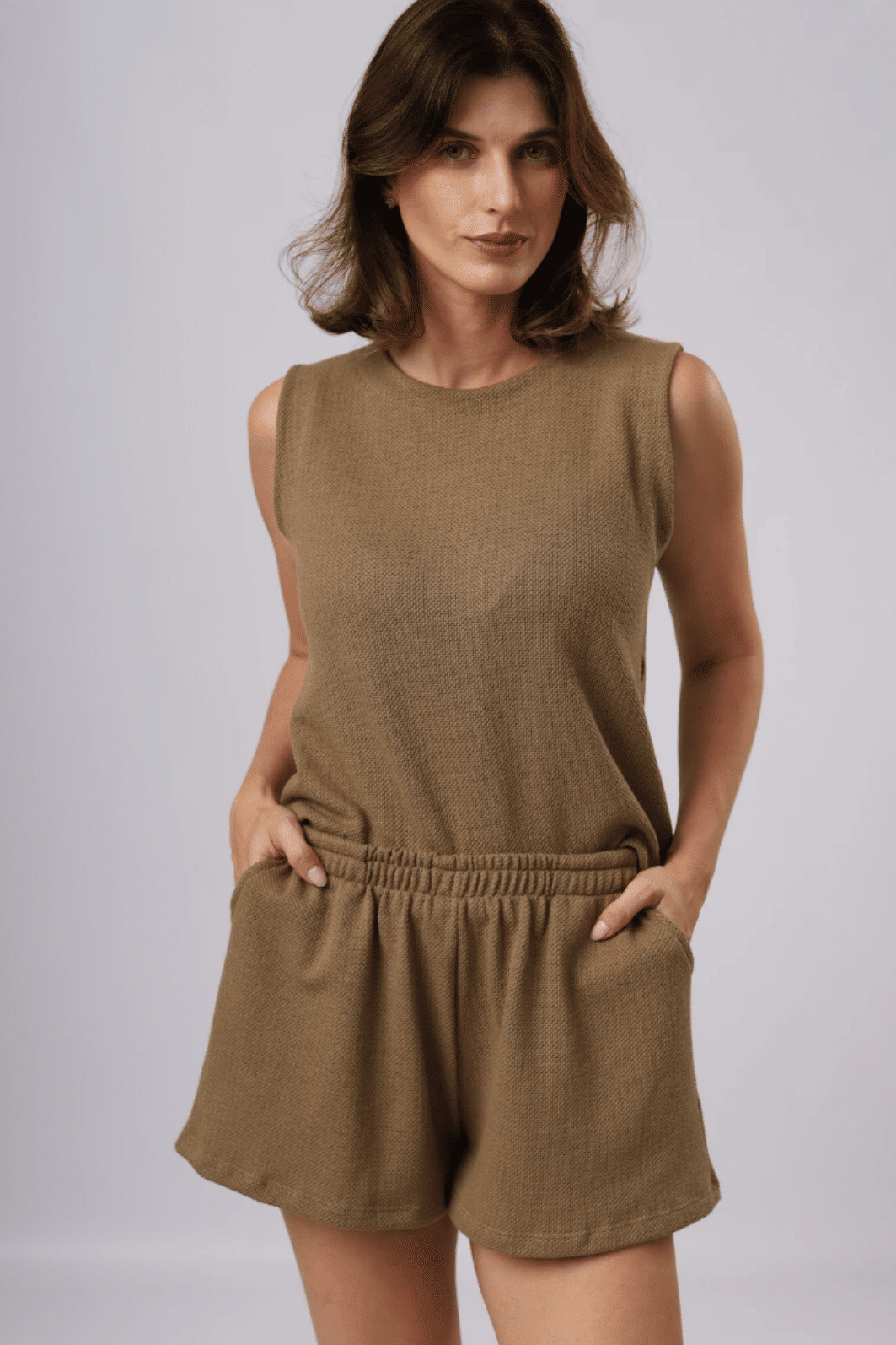 CONJUNTO SHORTS E BLUSA PANNA OLIVE CONJUNTO SHORTS E BLUSA PANNA OLIVE