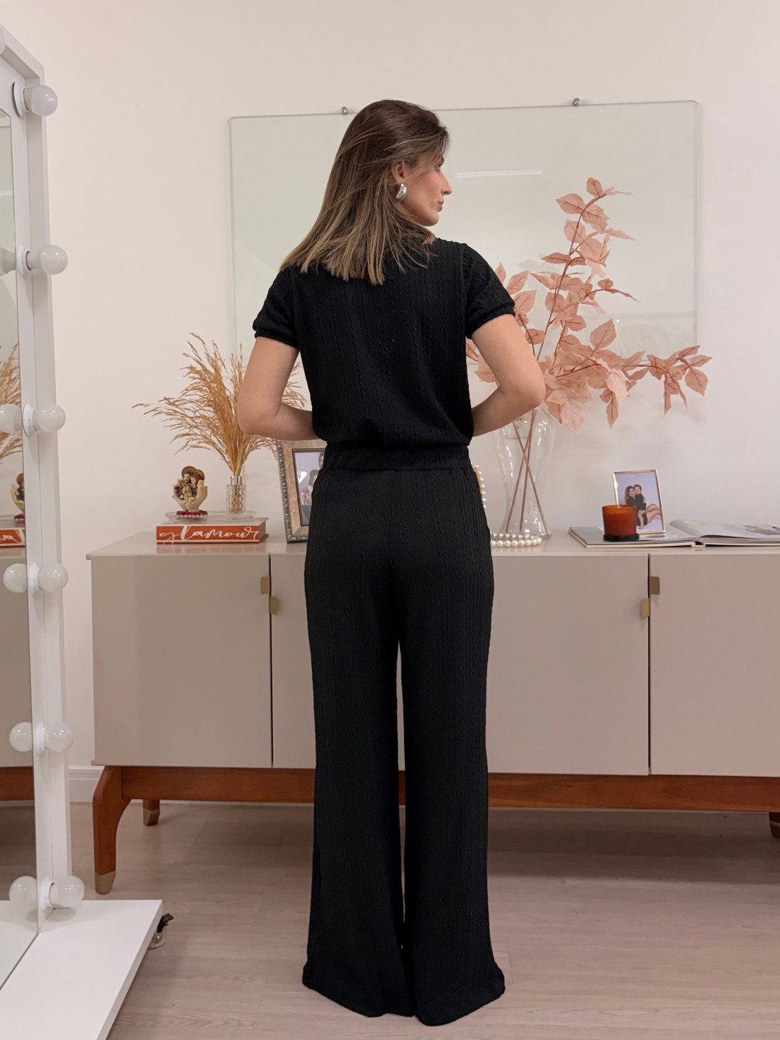 BLUSA POLO TRAMA PRETO BLUSA POLO TRAMA PRETO