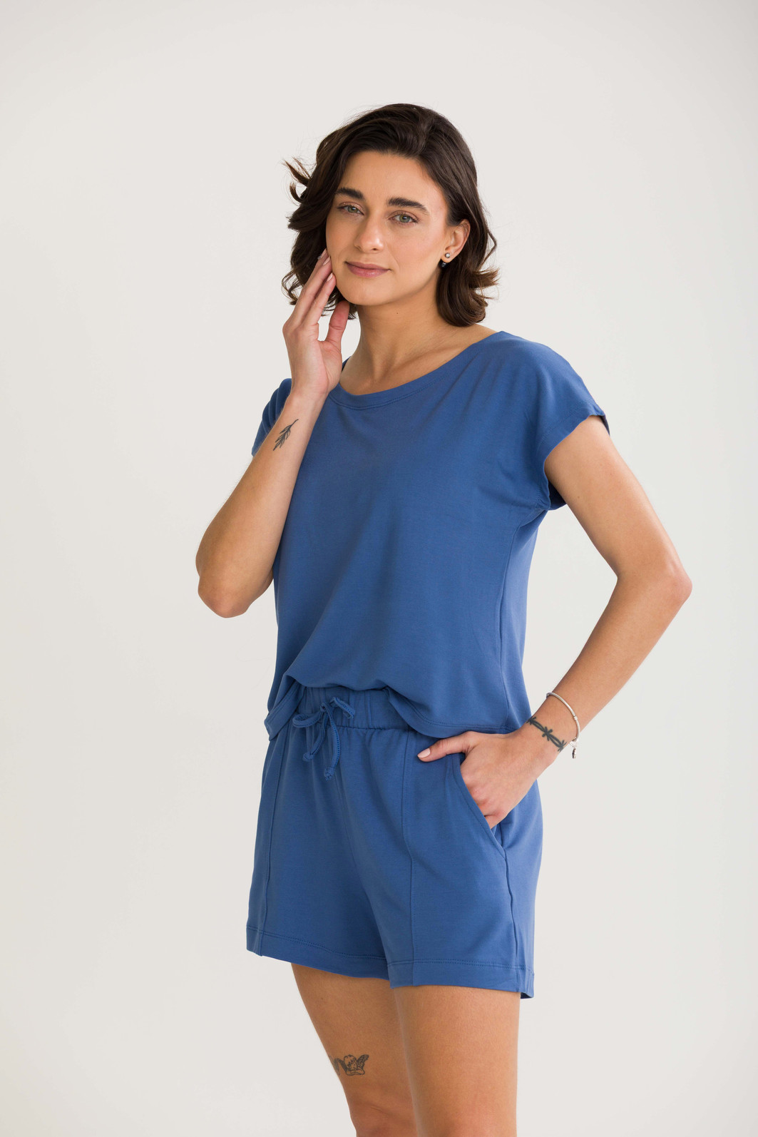 CONJUNTO BASIC MANGA CURTA MOLECOTTON AZUL CONJUNTO BASIC MANGA CURTA MOLECOTTON AZUL