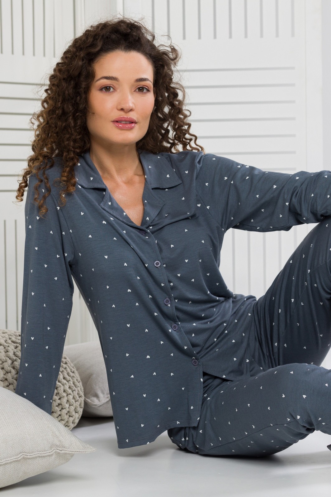 PIJAMA MANGA LONGA AMERICANO CORAÇÕES